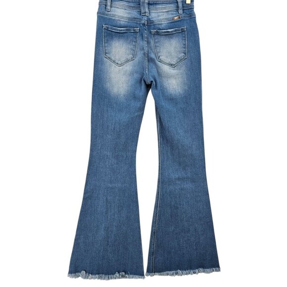 KanCan Womens 27 Sian‎ High Rise Buttonfly Flare Jeans - Picture 6 of 14